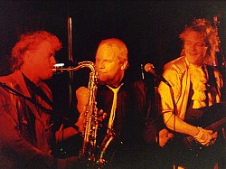 Jörg, Micky, Toddy 1987 im Depot, Münster.